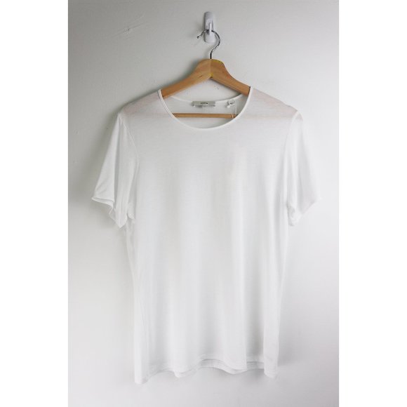 NWT Vince Short Sleeve Crew Neck Tee Shirt White - Picture 4 of 7
